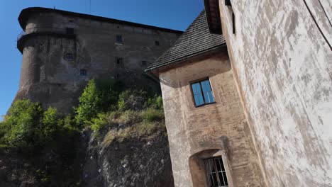 a great orawski castle oravský hrad aerie slovakia fortress castle under the blue sky