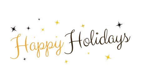 Animation-of-happy-holidays-christmas-text-with-stars-on-white-background