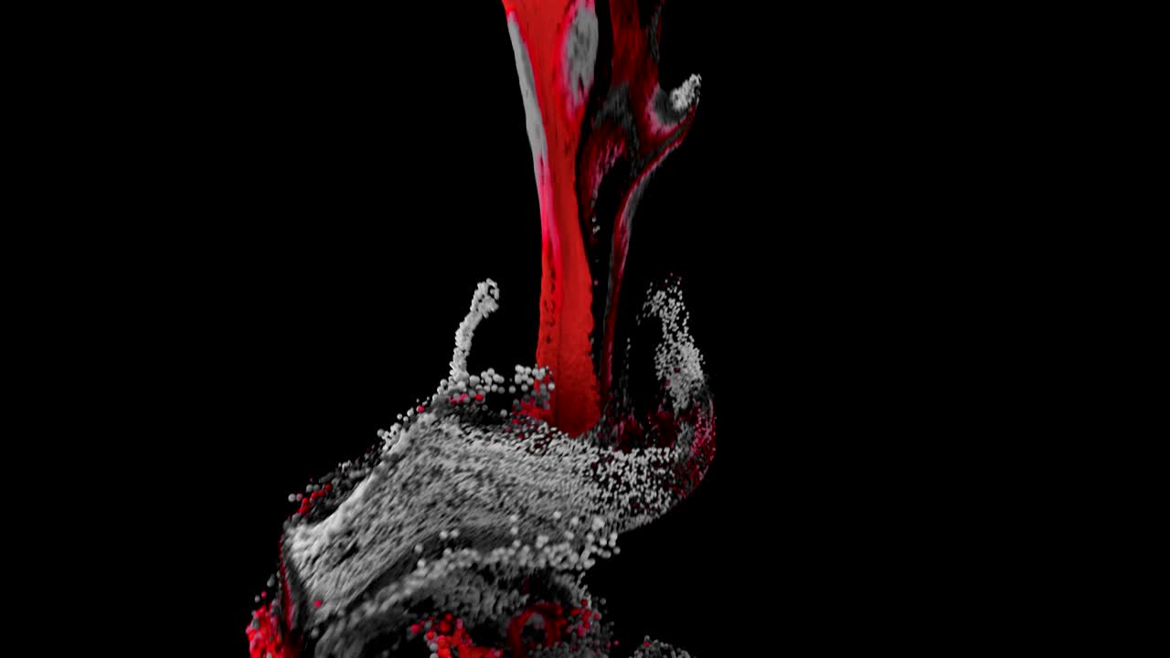 Fluid simulation with alpha matte.