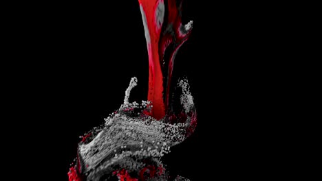 fluid simulation with alpha matte.