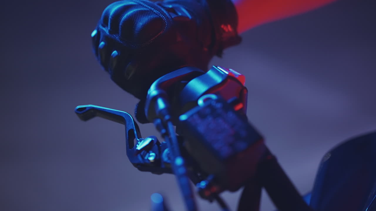 Motorcycle Handlebars and Gloves