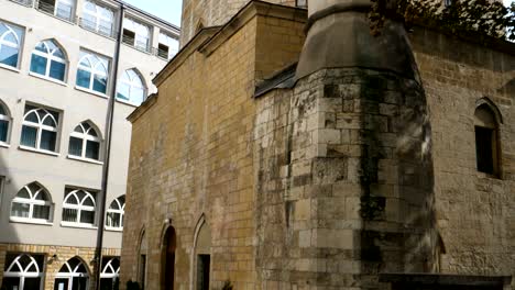 entrance of bajrakli mosque the only ottoman empire era mosque in belgrade