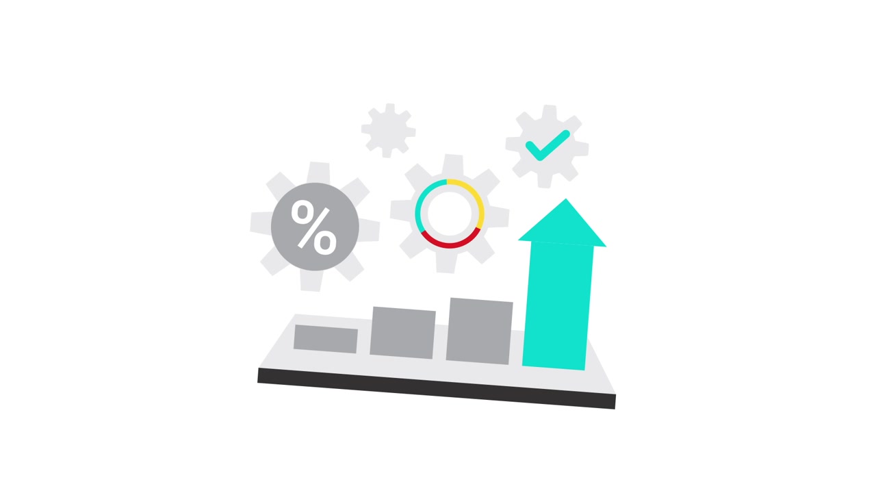 Animated Bar Chart Illustrating Business Growth and Process Optimization