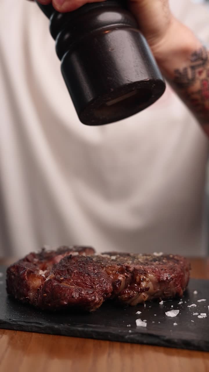 preparando un delicioso filete