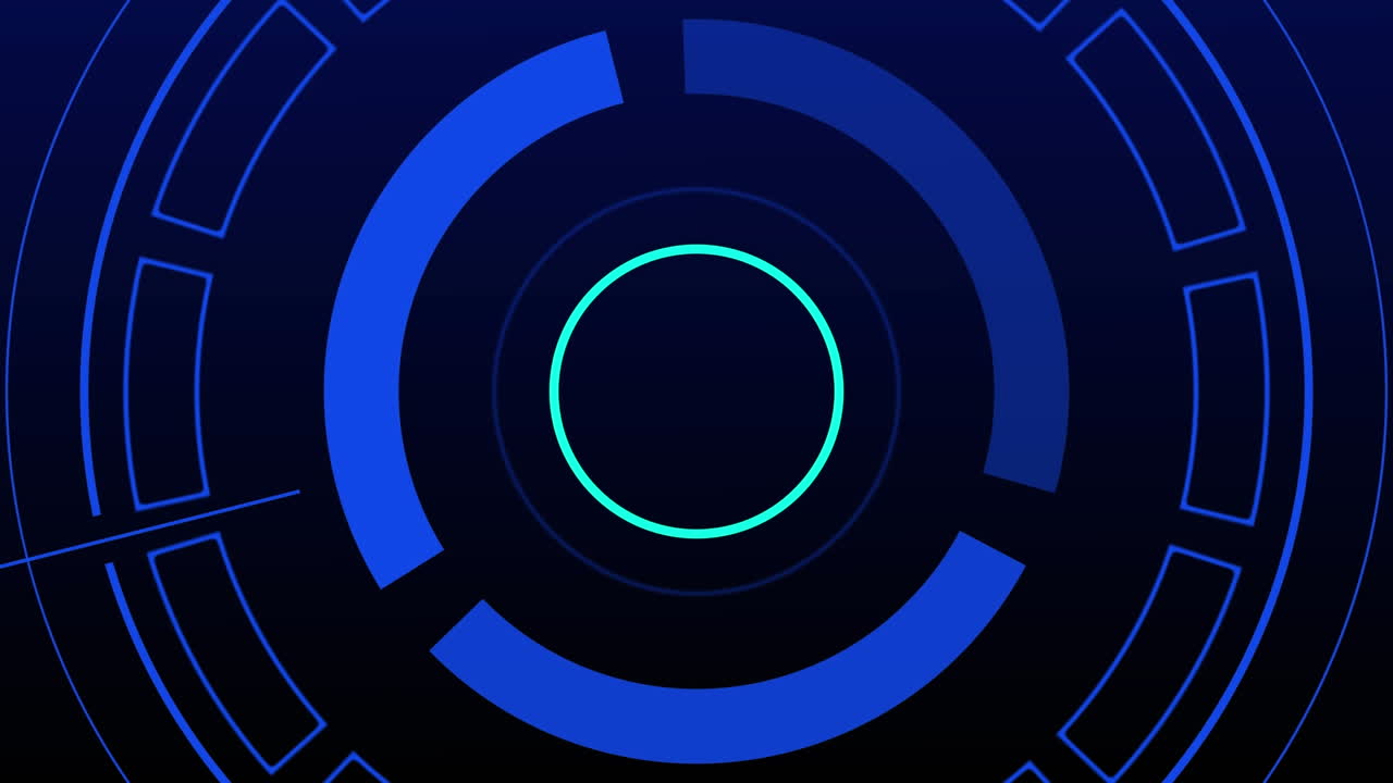 animación del escaneo del alcance sobre puntos azules pulsantes