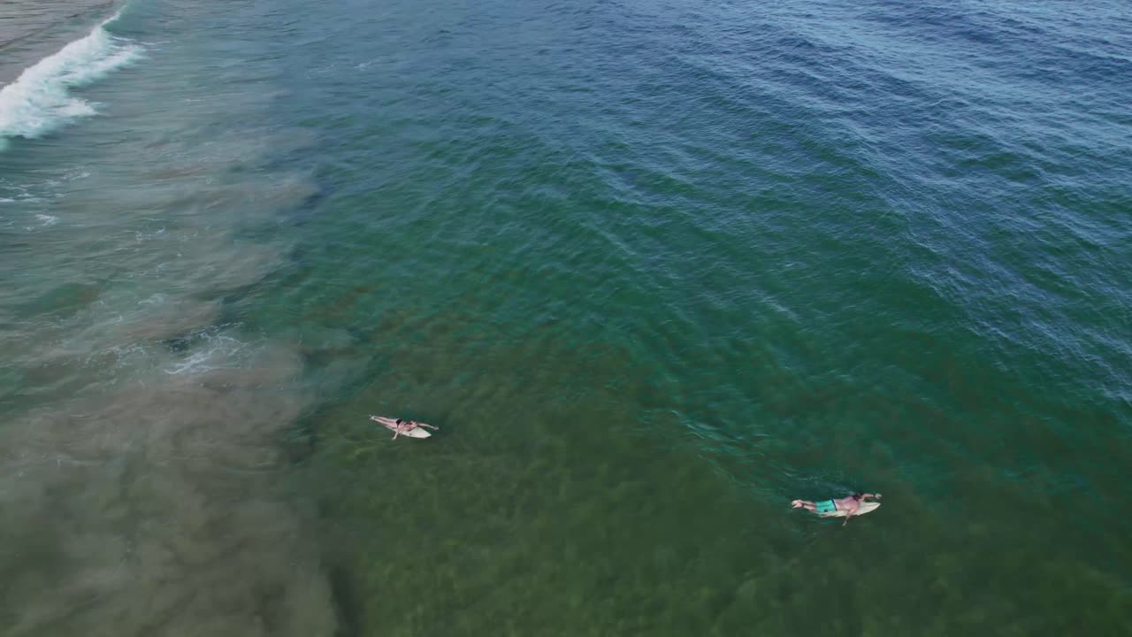 Overhead imagery of Las Cuevas Beach, located on the Caribbean island of Trinidad.