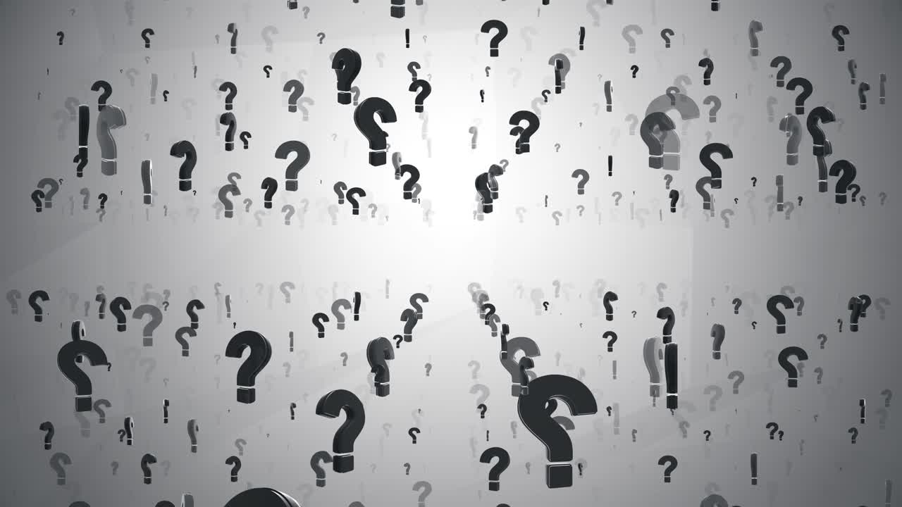 Abstract animation of question marks symbols icon Loop Background.