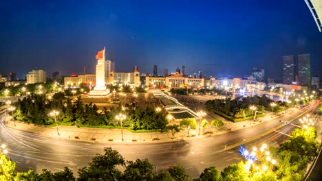 chinese urban scenery time-lapse photography