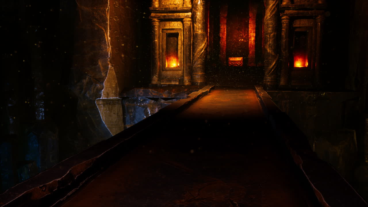 viejo puente de piedra dentro de una cueva grande