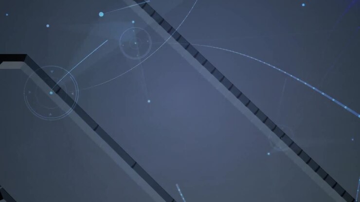 Animation of networks of connections over grey background