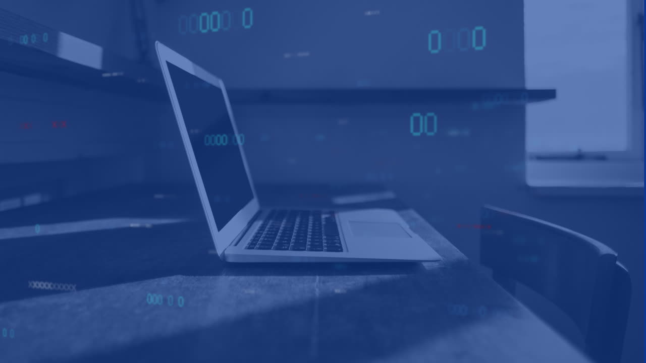 노트북을 통해 숫자의 애니메이션과 데이터 처리