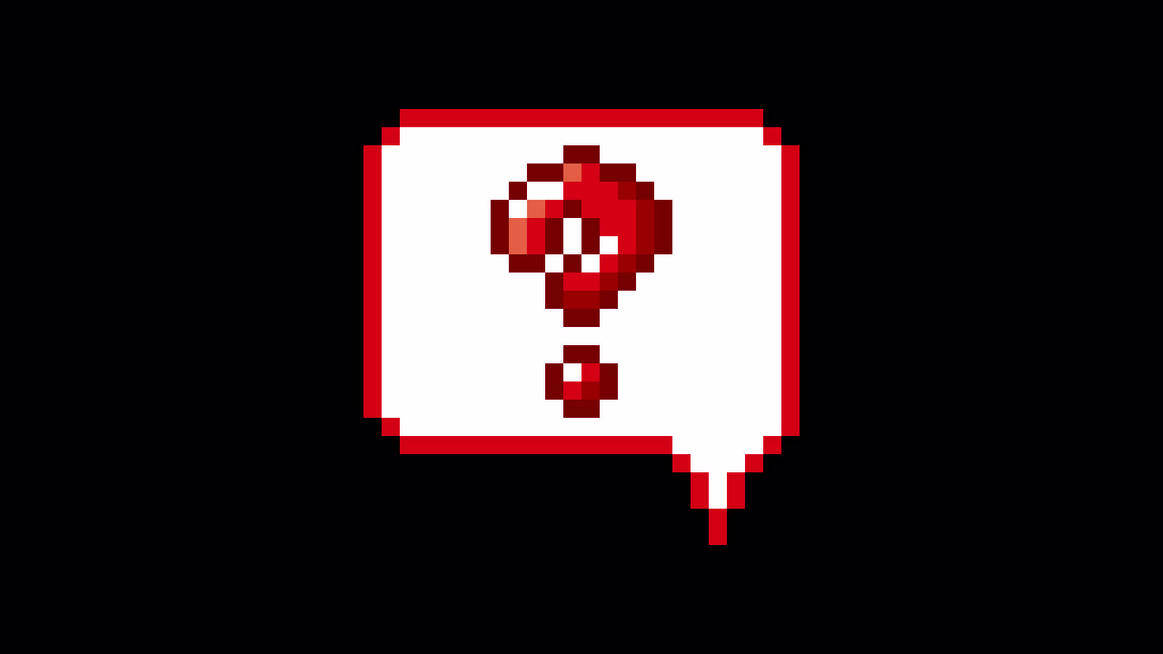 Pixel art animation icon speech bubble question mark (4)