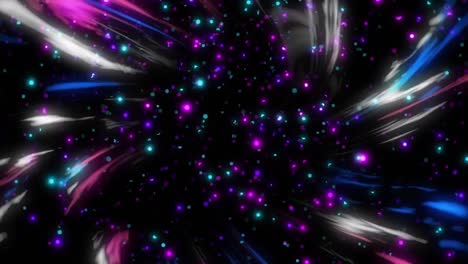 animación de manchas brillantes de luz azul y púrpura sobre fondo negro