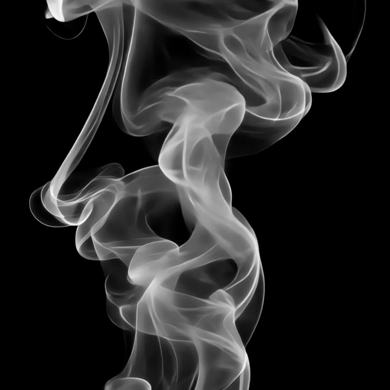 White smoke animated overlay, transparent 4K video, alpha channel, ProRes 4444