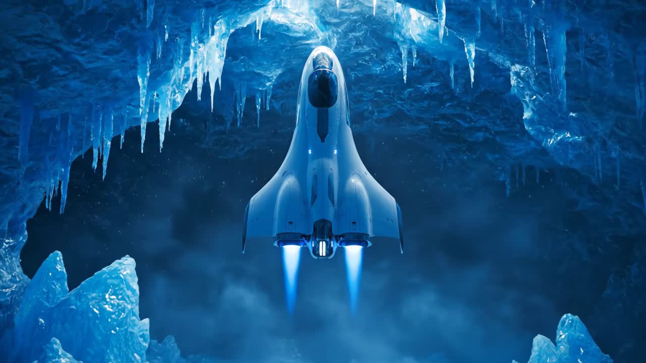 Spaceship in an Ice Cave