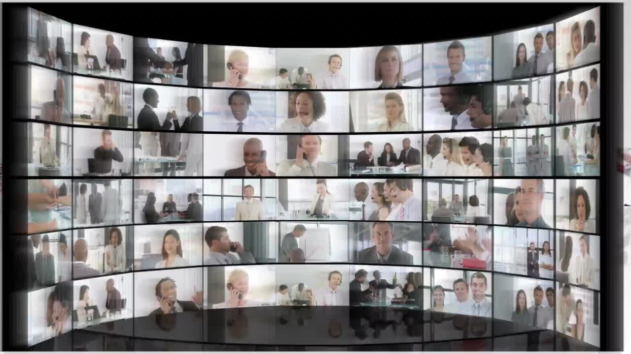 collage de imágenes de gente de negocios