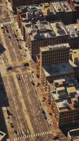 aerial view of a city street