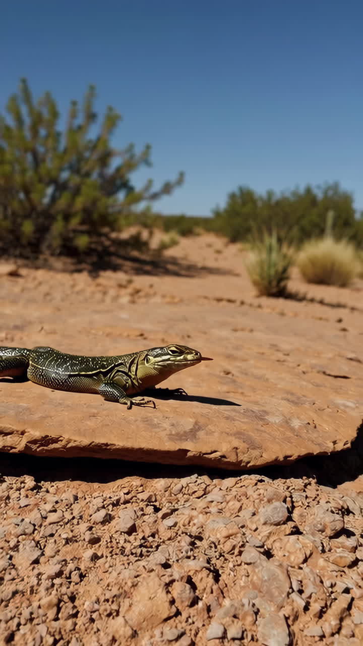lagarto en el paisaje del desierto