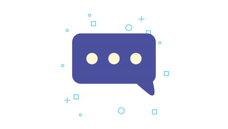 animación de las redes sociales de burbuja de habla