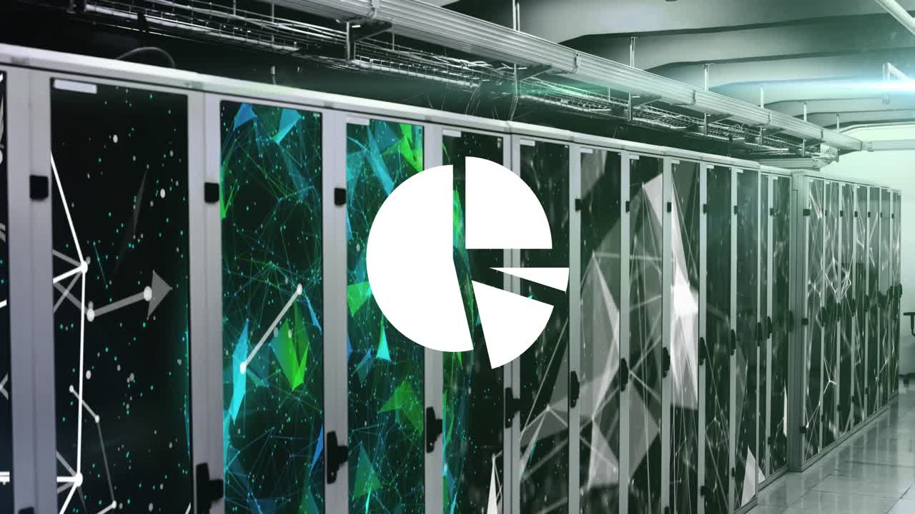 Animation of statistics and data processing over computer servers
