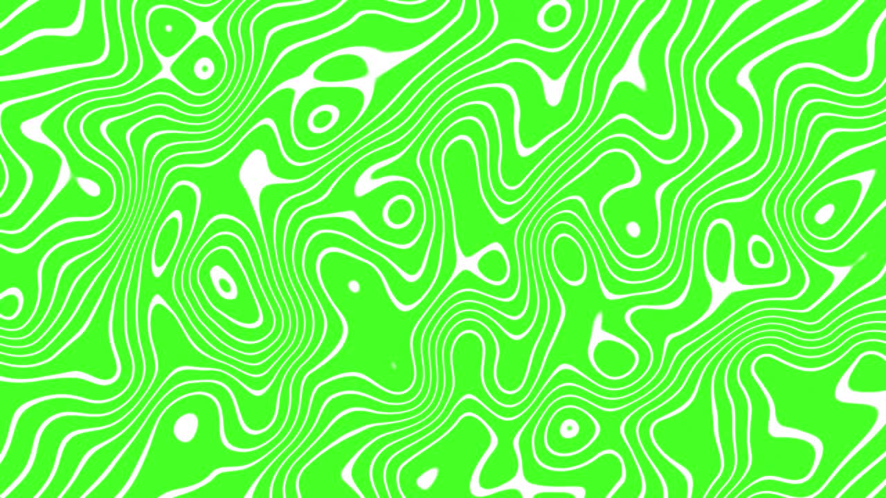 línea de curvatura celular moviéndose y ondulando en fondo de pantalla verde 4k