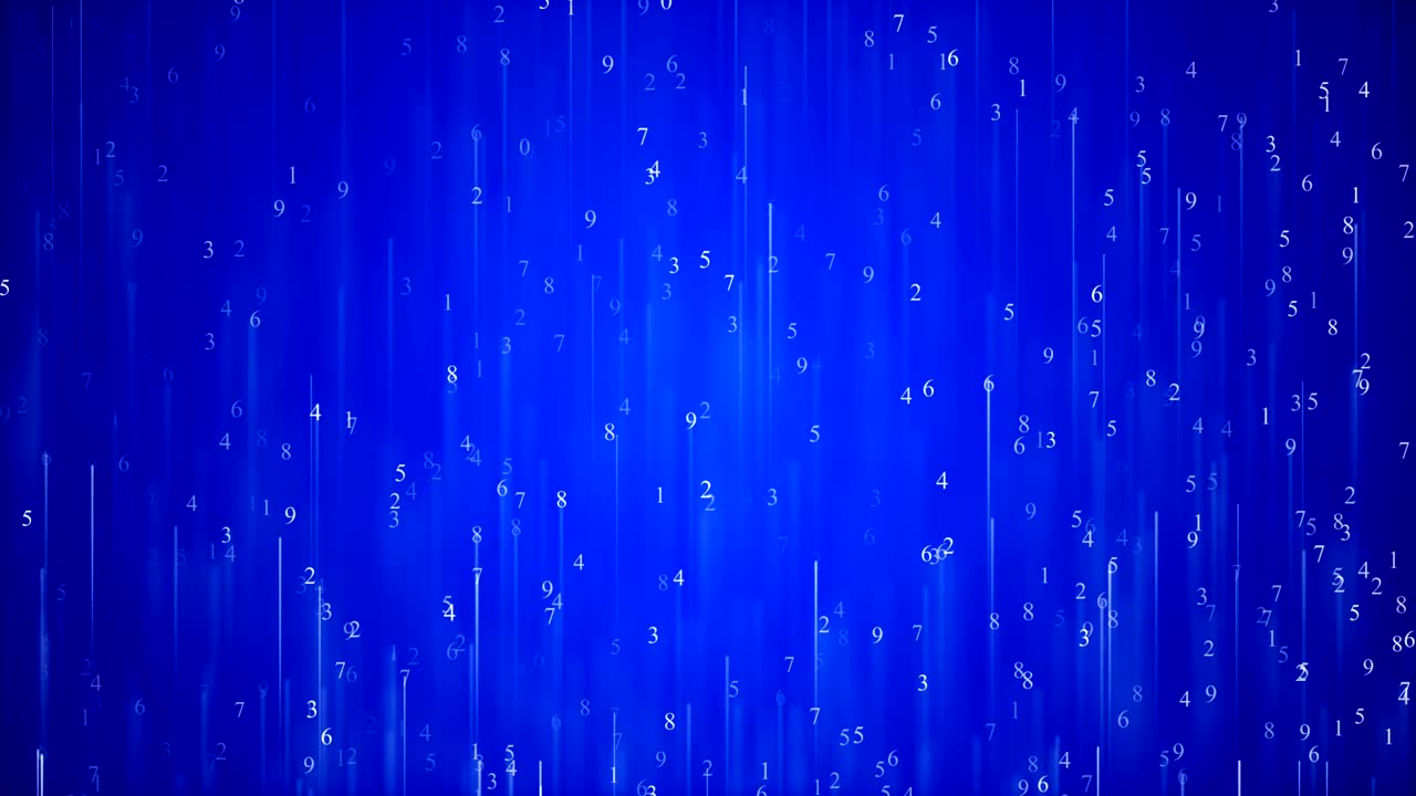 움직이는 숫자를 가진 추상적인 애니메이션 루프 - 스 비디오