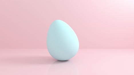 happy easter 3d render egg rotating on pastel background. 4k seamless loop animation.