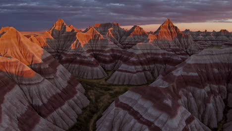 badlands national park landscape at sunrise