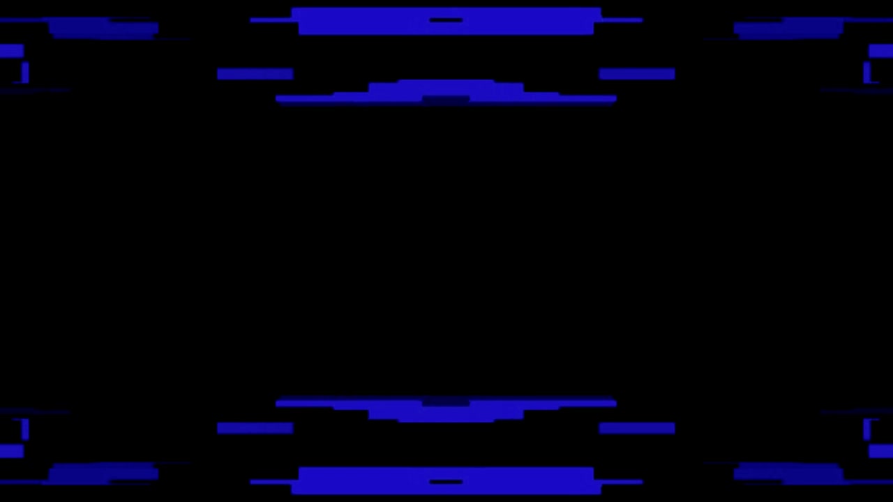 Abstract Blue Digital Glitch Effect on Black Background