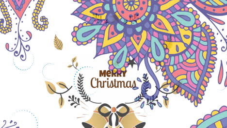 animación de felicitaciones de navidad texto sobre decoraciones de navidad