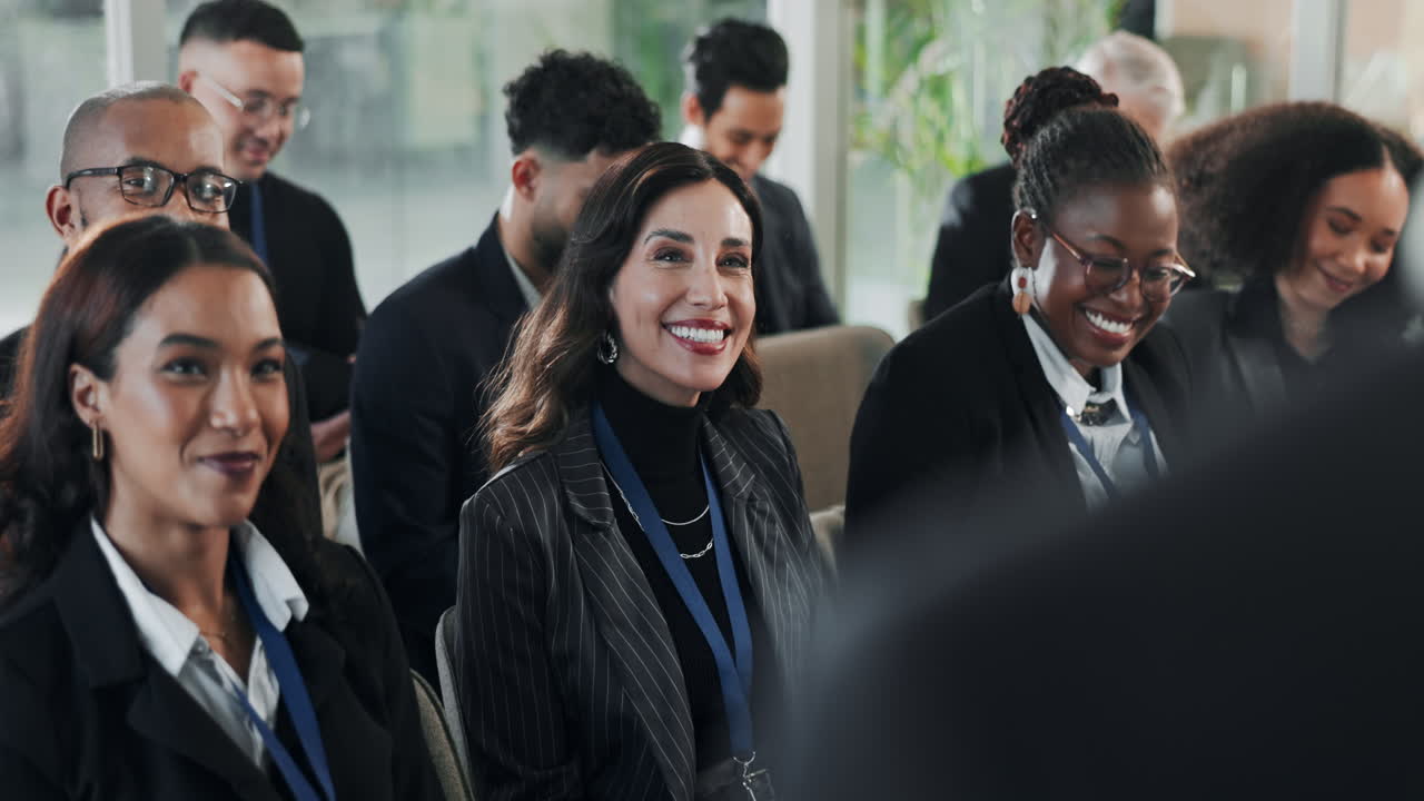 Diverse group of professionals attending a business meeting