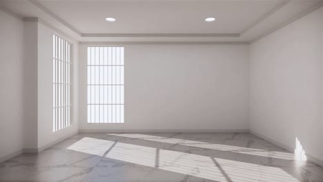 empty room interior with wooden floor on empty wall background. 3d rendering