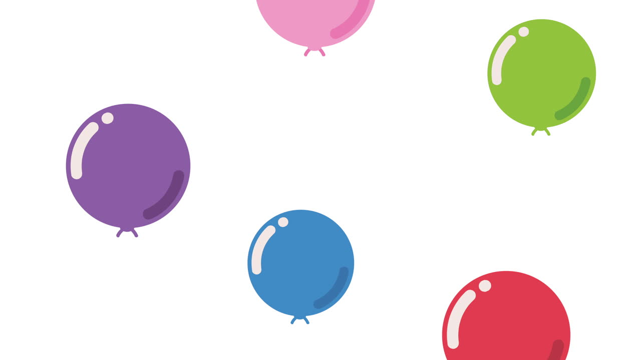 생일 축하 풍선 헬 패턴 애니메이션