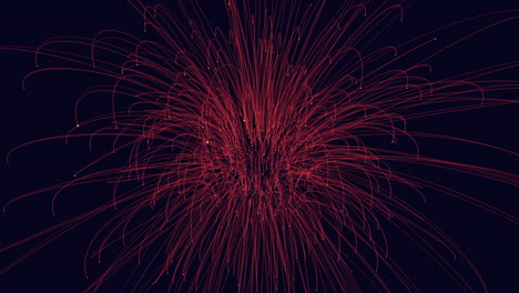 fuegos artificiales rojos explosivos iluminan el cielo nocturno