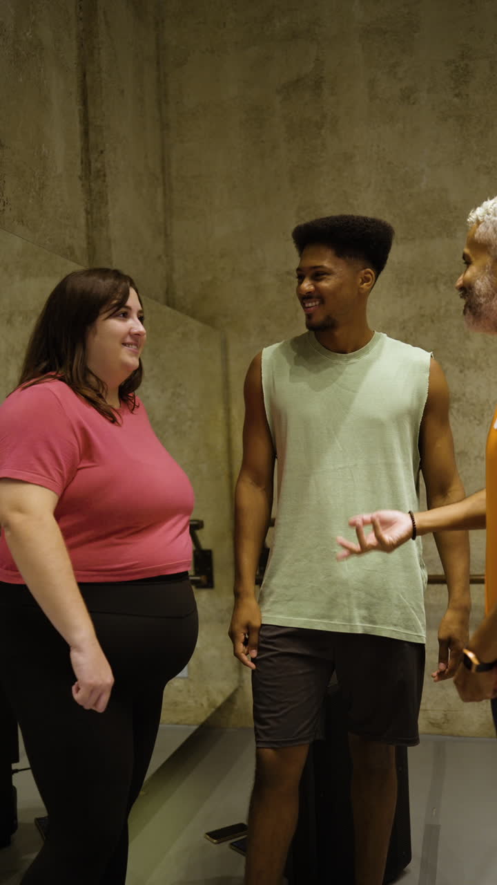 A group of people in conversation