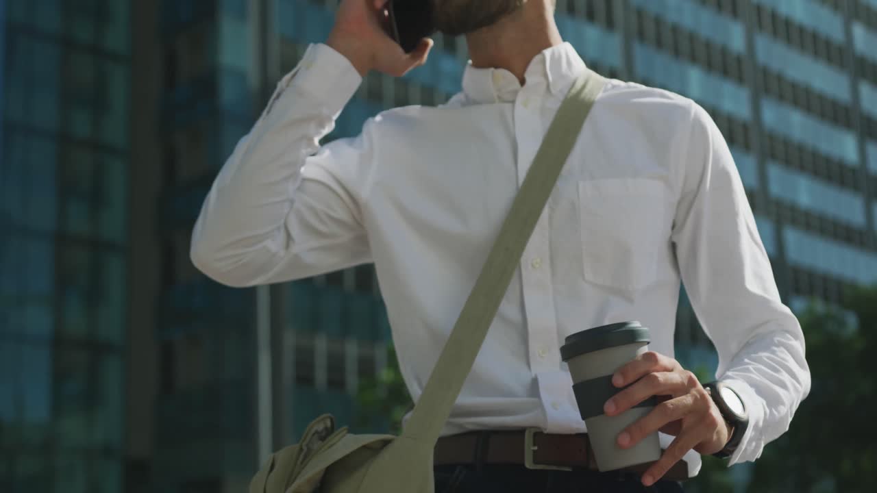 Young professional man on the go