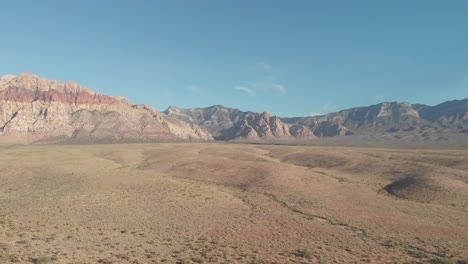 red rock national conservation area near las vegas, nevadaaerial view of dramatic mountains and flyby