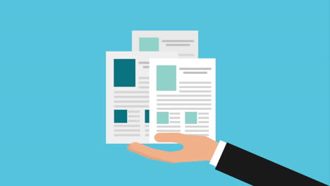documentos comerciales en la mano