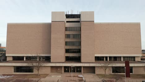 Antenne,-Campusgebäude-An-Der-Universität-Von-Wisconsin-Stevens-Point