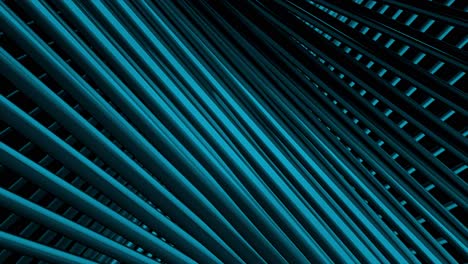 abstract geometric pattern with blue lines on black background