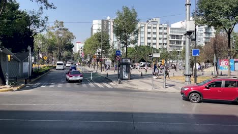 slow motion shot of mexico city streets and parks