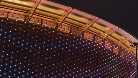 night view of a stadium with led lights