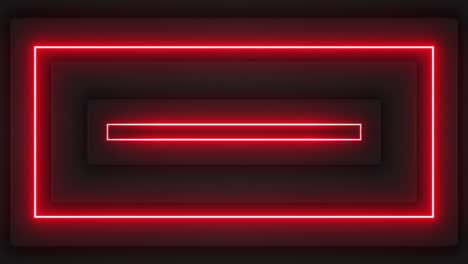 red neon frame on dark background