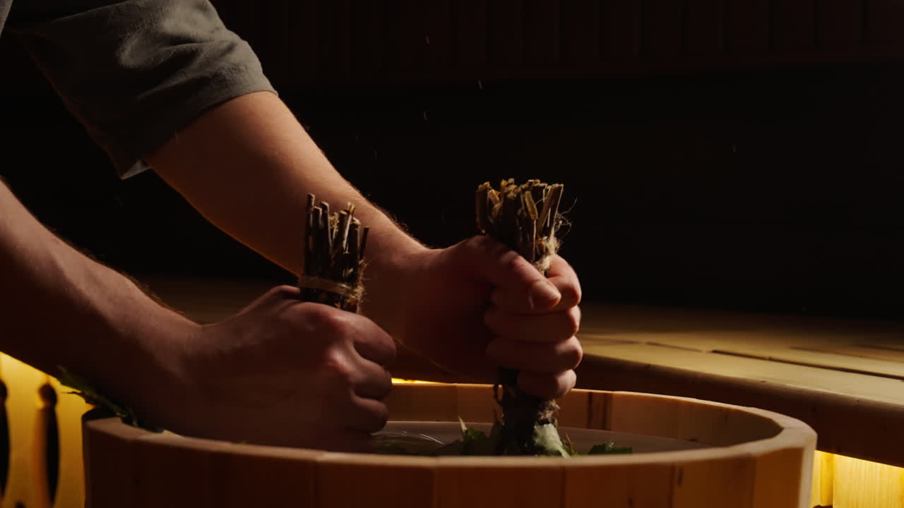 Preparing a Russian Banya (Sauna) Treatment