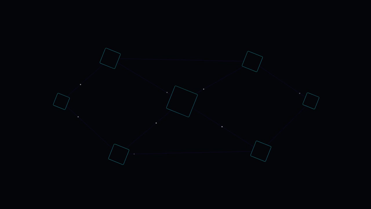 Abstract Digital Network Nodes Connecting with Data Points