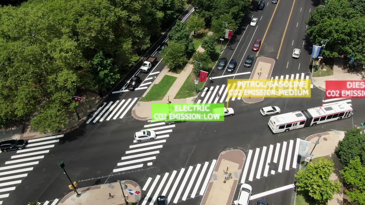 차량 배출 모션 그래픽 일러스트