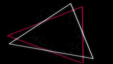 animation of colorful geometrical shapes over black background