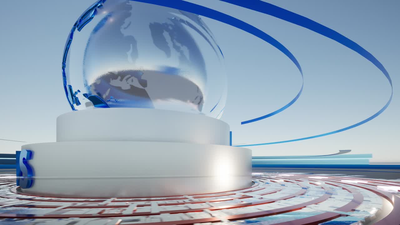 el bucle de fondo de las noticias mundiales en 3d