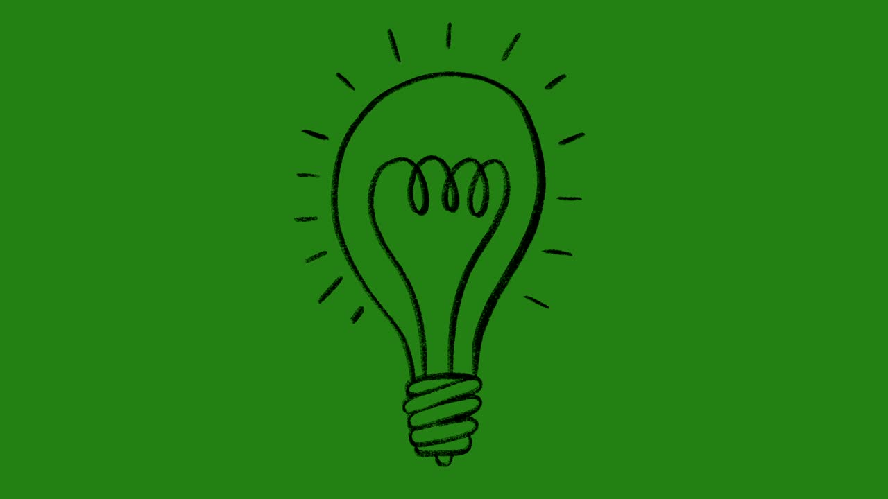 Animazione di lampadina disegnata a mano