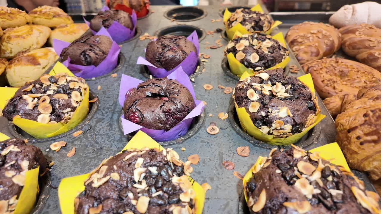 Delicious Muffins on a Tray